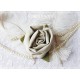 Ansteckblüte Rose Beige Brosche Brautschmuck