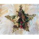Türkranz Weihnachtsstern Gold Dunkelrot Grün  K