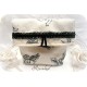 Damen Etui Organizer Ivory Beige Schwarz  E*