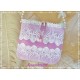 Handtasche Braut Pink Weiß Spitze