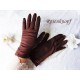 Fingerhandschuhe Damen Rotbraun Vintage