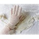 VINTAGE LADY Gr.M Handschuhe Creme Ivory Brauthandschuhe