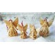 Engel Strohengel Anhänger Weihnachten 4er Set *