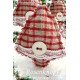 Glocke Weihnachten Rot Weiß Shabby