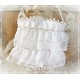 Damen Handtasche Weiß Tüll Perlen Hochzeit E*