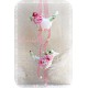 Girlande Windspiel Vögel Weiß Rosen
