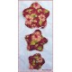 Girlande PURPUR-ROSE 3tlg Shabby Bordeaux Mobile