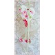 Girlande Windspiel Herzen Weiß Rosen Shabby