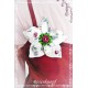 Ansteckblüte Brosche Ivory Weinrot Brautschmuck