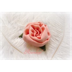Ansteckblüte Rose Apricot Brosche Brautschmuck