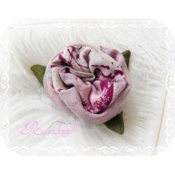 Ansteckblüte Rose violett Weinrot Brosche Schmuck