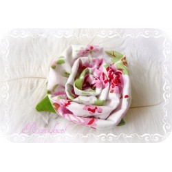 Ansteckblüte GROßE ROSE Brosche Rosa Weiß Brautschmuck