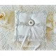 Ringkissen Weiß Silber Pailletten Unikat Hochzeit E K