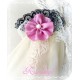 Brosche Schmuck Schwarz Pink