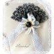 Brosche Schwarz Ivory Schmuck