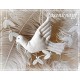 Stofftaube Shabby Leinen Ivory Anhänger E*