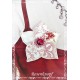 Ansteckblüte Brosche Ivory Rot Brautschmuck