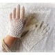 Handschuhe M Ivory Brauthandschuhe