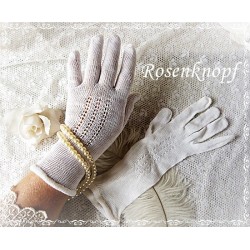 Handschuhe M Weiß Brauthandschuhe