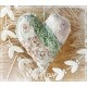 Stoffherz Herz Anhänger Ivory Mint Shabby Give Away *