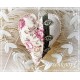 Stoffherz Beige Rosen Shabby