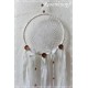 TRAUMFÄNGER im Shabby Stil Weiß Ivory Spitze Perlen