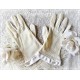 Fingerhandschuhe Stoff Ivory Braut