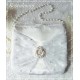 Damen Handtasche Weiß Tüll Hochzeit E*